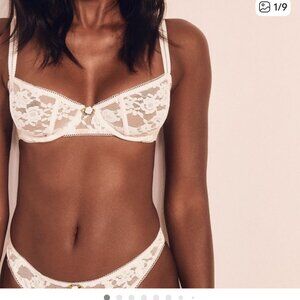 new FOR LOVE AND LEMONS white lace lou bra l